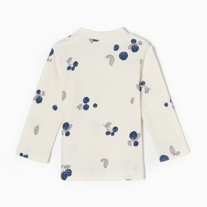 Футболка с дл. рукавом Крошка Я Blueberry р. 68-74, молочный Футболка с дл. рукавом Крошка Я Blueberry р. 68-74, молочный