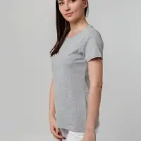 Футболка женская T-bolka Stretch Lady, серый меланж, размер S