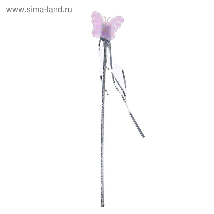 Карнавальный набор &laquo;Бабочка&raquo;, 3 предмета: крылья, ободок, жезл, цвет серебряный