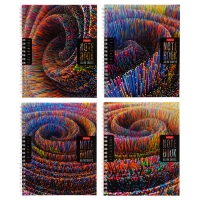Тетрадь 96 листов в клетку на гребне "Colorful line", обложка мелованный картон, перфорация на отрыв, блок 65 г/м2, МИКС Тетрадь 96 листов в клетку на гребне "Colorful line", обложка мелованный картон, перфорация на отрыв, блок 65 г/м2, МИКС