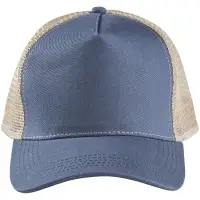 Бейсболка Blink, синяя (джинс) с бежевым Бейсболка Blink, синяя (джинс) с бежевым