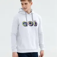 Толстовка с капюшоном &laquo;Новый GOD&raquo;, белая, размер S