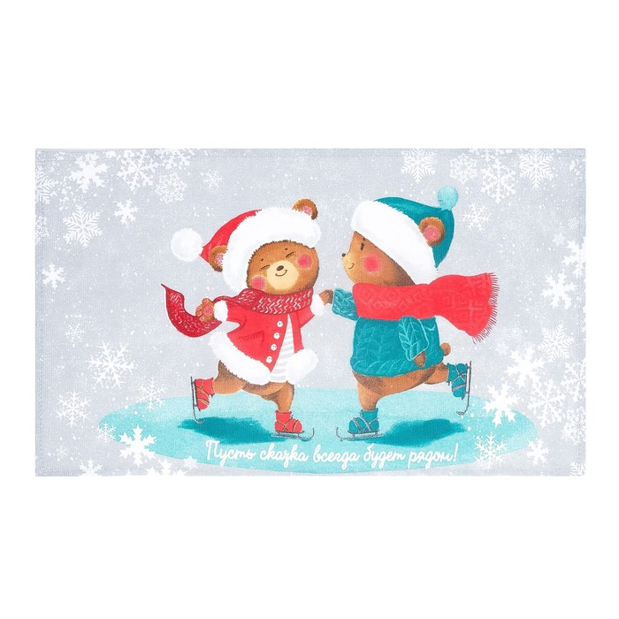 Набор кухонных полотенец Доляна &laquo;Веселого Нового года&raquo; 35х60см-4шт, 100% хл