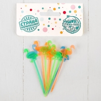 Шпажки для канапе &laquo;Фламинго&raquo;, набор 12 шт., цвета МИКС