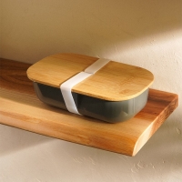 Контейнер для еды стальной SL Home, 21,5×12,5×6 см, с бамбуковой крышкой Контейнер для еды стальной SL Home, 21,5×12,5×6 см, с бамбуковой крышкой