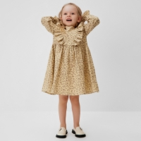 Платье для девочки MINAKU: Cotton collection цвет бежевый, рост 122 см Платье для девочки MINAKU: Cotton collection цвет бежевый, рост 122 см