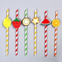 Трубочки для коктейля &laquo;Фрукты&raquo;, набор 6 шт.