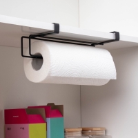 Держатель для полотенец навесной Доляна, 27×7,5×9,5 см, чёрный Держатель для полотенец навесной Доляна, 27×7,5×9,5 см, чёрный