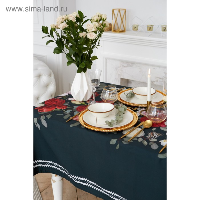 Скатерть "Этель" Flowers  220х147 см, 100% хлопок, саржа 190 г/м2