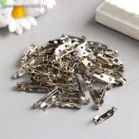 Основа для творчества "Значок с булавкой" набор 60 шт серебро 0,5х2 см Основа для творчества "Значок с булавкой" набор 60 шт серебро 0,5х2 см