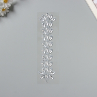 Наклейка пластик стразы "Фонтан" зеркальное серебро 25х8,5 см Наклейка пластик стразы "Фонтан" зеркальное серебро 25х8,5 см