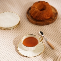 Чайная пара фарфоровая SL Home &laquo;Гарда&raquo;, 2 предмета: чашка 200 мл, блюдце d=15 см, цвет белый