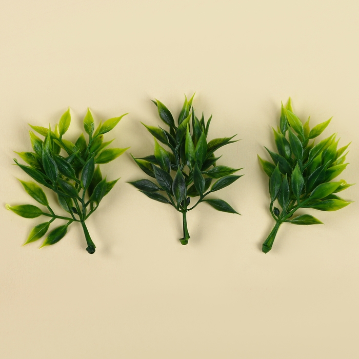 Веточка зелени, размер 1 шт. &mdash; 8 &times; 5 &times; 5 см, набор 3 шт.