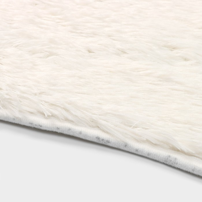 Коврики для ванной и туалета Доляна «Пушистик», 2 шт: 40×50 см, 50×80 см, цвет белый Коврики для ванной и туалета Доляна «Пушистик», 2 шт: 40×50 см, 50×80 см, цвет белый