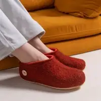 Домашние валенки Cant, красно-коричневые (терракот), размер 44