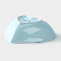 Салатник керамический Доляна «Сердце», 130 мл, 12,5×11,5 см, цвет голубой Салатник керамический Доляна «Сердце», 130 мл, 12,5×11,5 см, цвет голубой