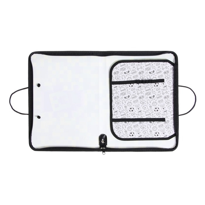 Папка для труда А4 с ручками, 325 х 230 х 25 мм, молния вокруг, откидная планка, пластиковая, ПТР-6 Calligrata Папка для труда А4 с ручками, 325 х 230 х 25 мм, молния вокруг, откидная планка, пластиковая, ПТР-6 Calligrata "Пиксели"