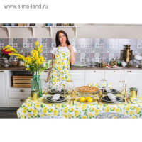 Скатерть "Этель" Лимоны 180х147 см, 100% хлопок, репс 190 гр/м2