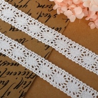 Кружево вязаное, 20 мм &times; 2,7 &plusmn; 0,5 м, цвет белый