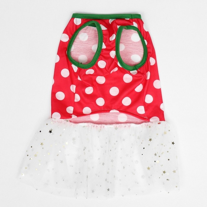 Костюм для животных Костюм для животных "Фея", размер L (ДС 35, ОГ 50, ОШ 31 см), красно-белый