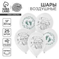 Воздушный шар латексный 12" «На выписку», 25 шт. Воздушный шар латексный 12" «На выписку», 25 шт.