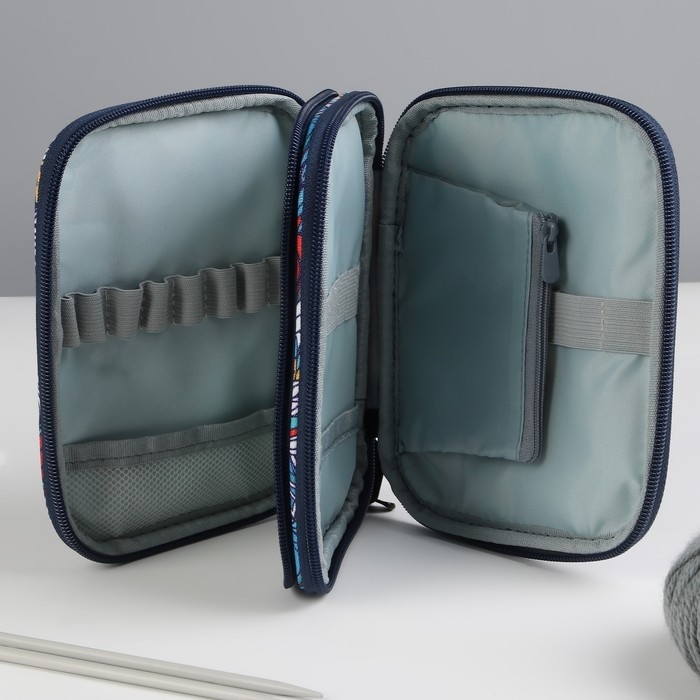 Пенал для вязания &laquo;Жар-птица&raquo;, 2 отделения, 17,5 &times; 14 &times; 4 см