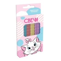 Набор свечей в торт 6 штук, с цветным пламенем, Коты аристократы Набор свечей в торт 6 штук, с цветным пламенем, Коты аристократы