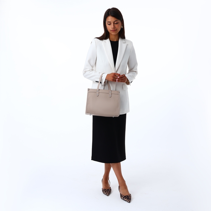 Сумка женская на молнии, TEXTURA, средний размер, цвет бежевый Сумка женская на молнии, TEXTURA, средний размер, цвет бежевый