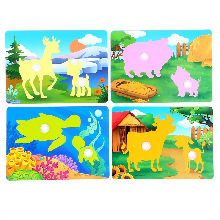 Развивающая игра на липучках &laquo;&lrm;Изучаем животных. Мамы и малыши&raquo;&lrm;