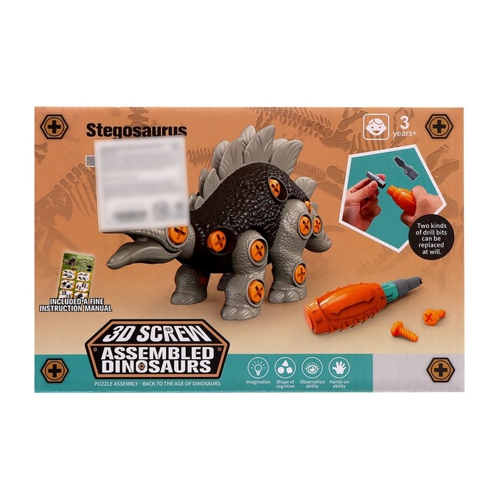 Конструктор винтовой «Паразауролоф», с отвёрткой, 28 элементов Конструктор винтовой «Паразауролоф», с отвёрткой, 28 элементов