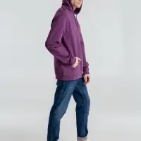 Толстовка с капюшоном унисекс Hoodie, фиолетовый меланж, размер S