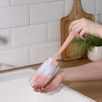 Ёршик для посуды двойной Доляна, 31&times;6 см, цвет МИКС