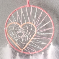 Ловец снов "Сердце в круге"МИКС d=16 см 60х16 см Ловец снов "Сердце в круге"МИКС d=16 см 60х16 см