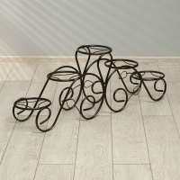 Подставка для цветов, напольная, на 5 горшков, d = 14 см, бронзовая, &laquo;Кружево&raquo;