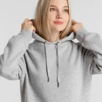 Толстовка с капюшоном унисекс King, серый меланж, размер 4XL