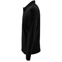 Рубашка поло мужская с длинным рукавом Perfect LSL Men черная, размер 3XL