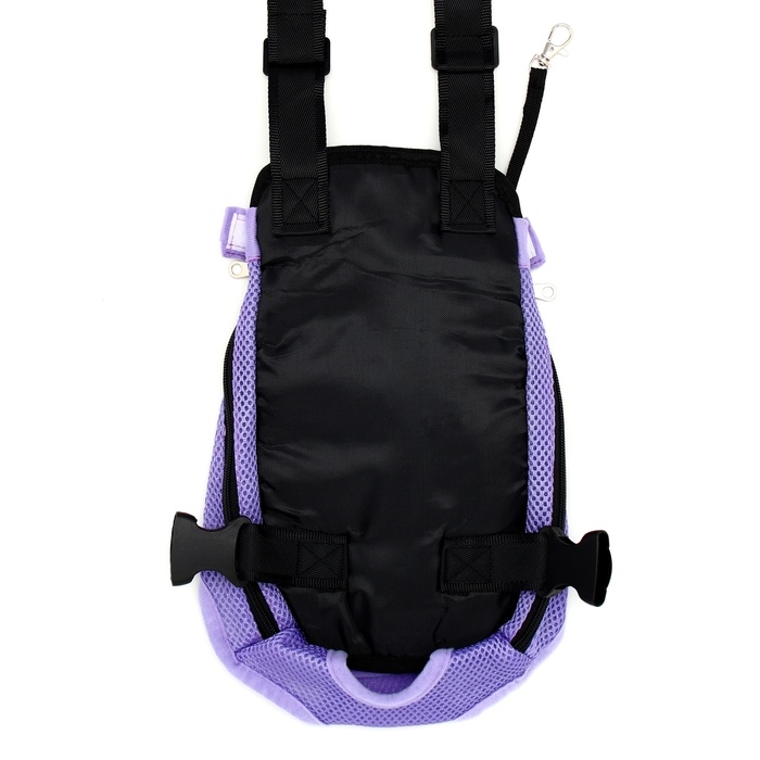 Рюкзак-переноска для кошек и собак "Кенгуру",М -32х20 см (ДС 29-34, ОГ 25-43 см) фиолетовый