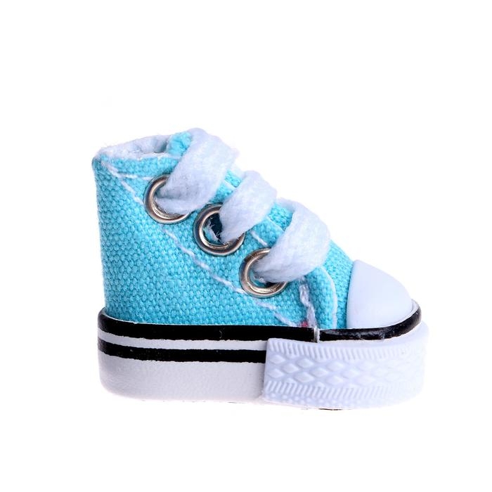 Кеды для кукол, длина подошвы 3,8 см, цвет голубой Кеды для кукол, длина подошвы 3,8 см, цвет голубой