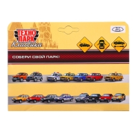 Машинка металлическая LADA-21099, ретро - модель &laquo;СПУТНИК&raquo;, открываются двери, багажник, инерция, 12 см, чёрный