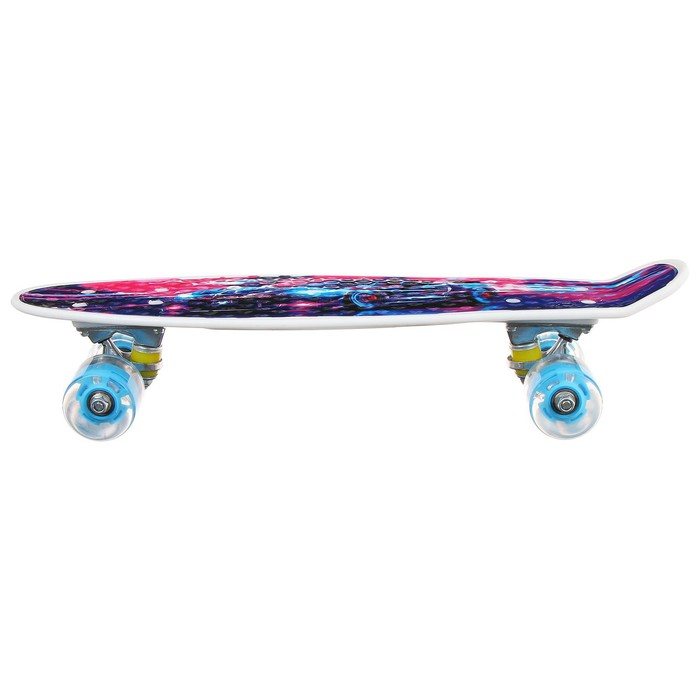 Пенниборд ONLITOP, 55х14 см, колёса световые PU 60х45 мм, ABEC 7, алюминиевая рама