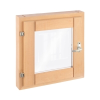 Окно из ольхи 40х40 см, стеклопакет