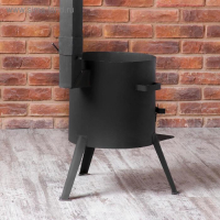 Печь под казан 8 л D=32 см, с дымоходом, с дверцей Печь под казан 8 л D=32 см, с дымоходом, с дверцей