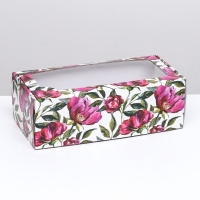 Коробка самосборная, с окном, "Акварельные цветы" 16 х 35 х 12 см набор 5 шт Коробка самосборная, с окном, "Акварельные цветы" 16 х 35 х 12 см набор 5 шт