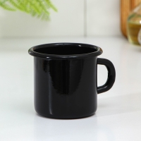 Кружка эмалированная «Ночь», 380 мл, цвет чёрный Кружка эмалированная «Ночь», 380 мл, цвет чёрный