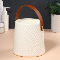 Подставка для хранения, 12,5 &times; 14,5 &times; 14,5 см, цвет белый/коричневый