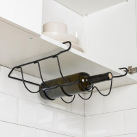 Держатель для бутылок Доляна, подвесной, металл, 32,5×31,5×13 см, цвет чёрный Держатель для бутылок Доляна, подвесной, металл, 32,5×31,5×13 см, цвет чёрный