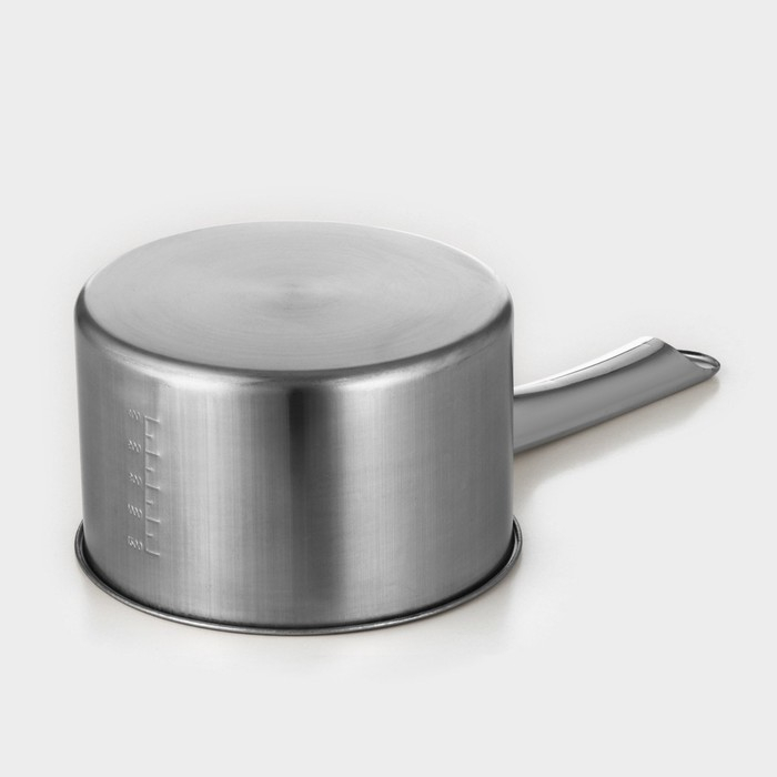 Ковш из нержавеющей стали &laquo;Базис&raquo;, 1,2 л, d=16 см, с мерной шкалой, металлическая ручка