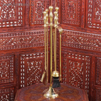 Каминный набор латунь "Царский" (4 предмета) 12,5х12,5х60 см Каминный набор латунь "Царский" (4 предмета) 12,5х12,5х60 см