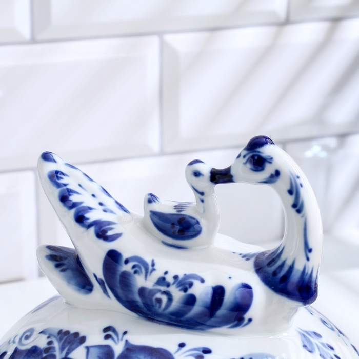 Блинница Блинница "Уточка", d-24см, h-20,5см, гжель, 1 сорт