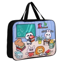 Папка для труда А4 на молнии текстиль 70мм 360 х 260 &laquo;1 сентября: Корея&raquo;